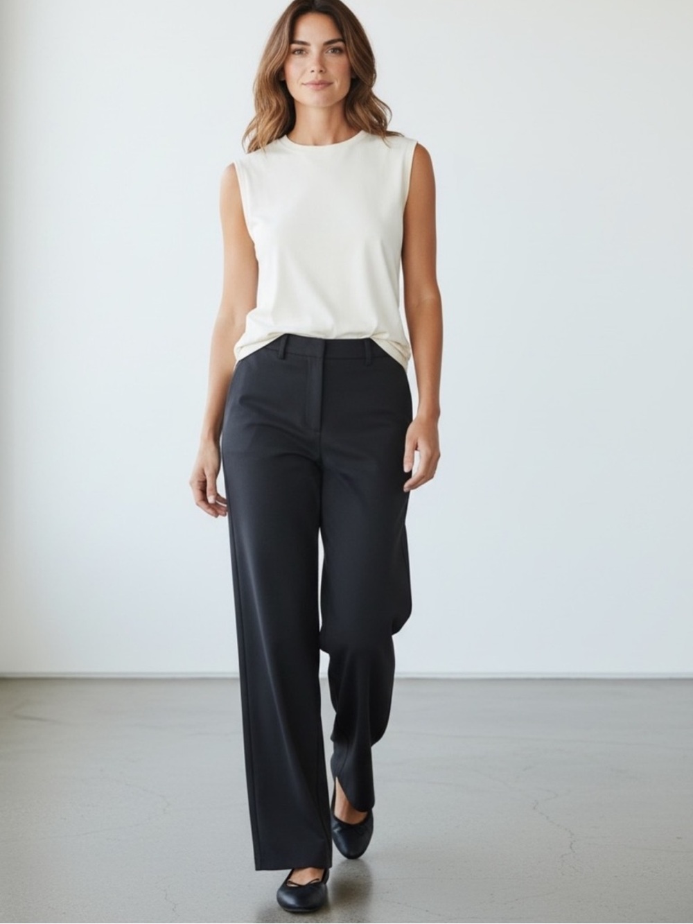Bisou Bisou Elegant Black Trouser Pants size 2